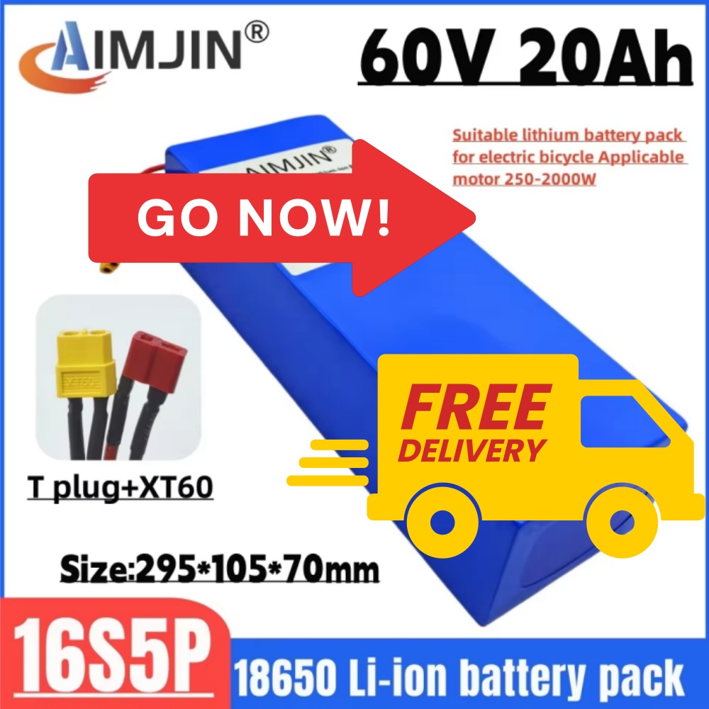 72V 40Ah Lifepo4 Battery Pack - 20000mAh 16S5P 60V Li-ion Battery High-Power